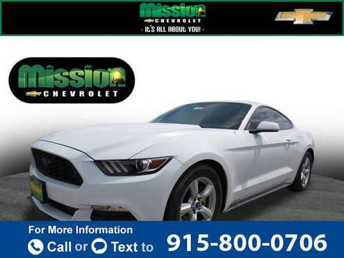2016 Ford Mustang V6 coupe Oxford White for sale in El Paso, TX