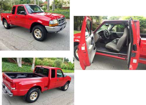 Beautiful red 2o oo Ford RANGER XLT, 5speed / low mileage 110k -... for sale in Tallahassee, FL