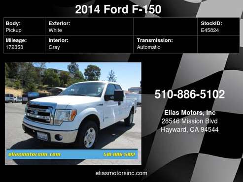 2014 Ford F-150 XLT 4x4 4dr SuperCab Styleside 8 ft LB - cars & for sale in Hayward, CA