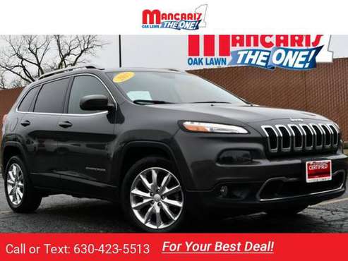 2017 Jeep Cherokee Limited - CERTIFIED 4X4 ONE OWNER REMOTE START... for sale in Oak Lawn, IL