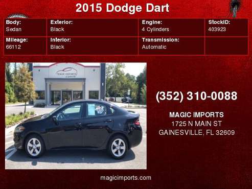 2015 Dodge Dart 4dr Sdn SXT for sale in Gainesville, FL