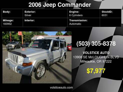 2006 Jeep Commander 4dr 4X4 *SILVER* 65 EDITION RUNS AWESOME !! -... for sale in Milwaukie, OR