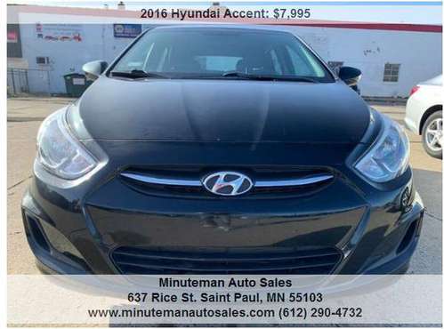2016 Hyundai Accent SE 4dr Hatchback 6A 58829 Miles - cars & trucks... for sale in Saint Paul, MN