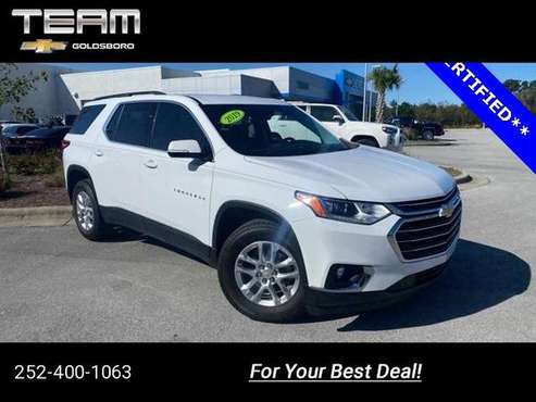 2019 Chevy Chevrolet Traverse LT suv White - cars & trucks - by... for sale in Goldsboro, NC