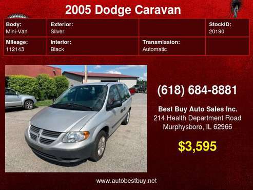2005 Dodge Caravan SE 4dr Mini Van Call for Steve or Dean - cars &... for sale in Murphysboro, IL
