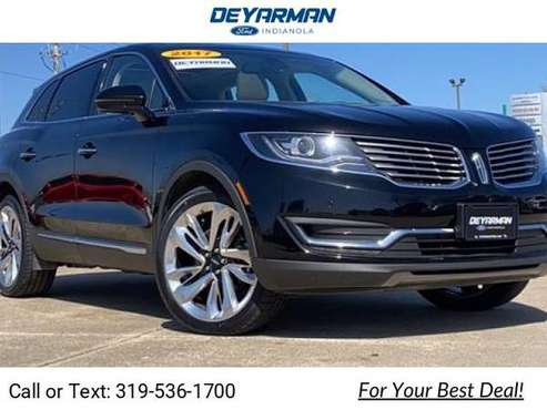 2017 Lincoln MKX Reserve suv Black - - by dealer for sale in Indianola, IA