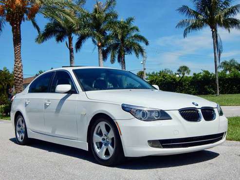 2008 BMW 535i AUTO WHITE FULLY LOADED CLEAN FLA TITLE LOW MILES NICE for sale in Lake Park, FL