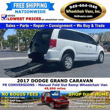 2017 Dodge Grand Caravan SE Wheelchair Van FR Conversions - Manual for sale in LAGUNA HILLS, AZ