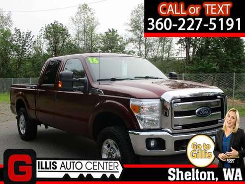 GAS TRUCK 2016 Ford F-250 SD 4x4 4WD XLT Crew Cab PICKUP F350 F250 for sale in Shelton, WA