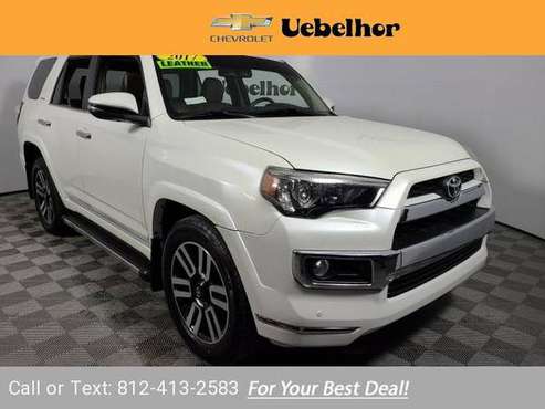 2017 Toyota 4Runner Limited suv Blizzard Pearl - - by for sale in Jasper, IN