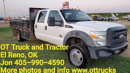 2011 Ford F-550 4wd Crew Cab 12ft Flatbed 6.7L Diesel F550 INOP for sale in Oklahoma City, OK