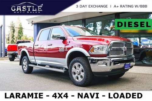 2014 Ram 2500 Diesel 4x4 4WD Dodge Laramie Truck for sale in Lynnwood, WA