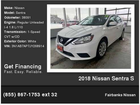 2018 Nissan Sentra S - cars & trucks - by dealer - vehicle... for sale in Fairbanks, AK