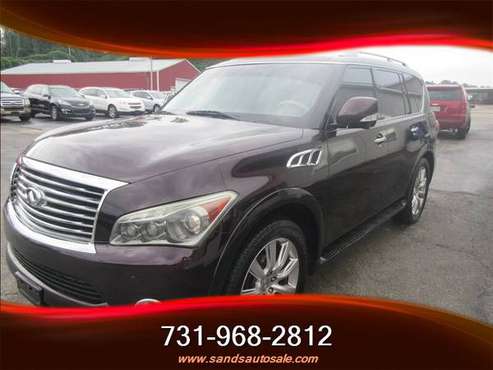 2012 INFINITI QX56 4X4, LEATHER, 3RD ROW SEATING, CAPTAIN CHAIRS, SUNR for sale in Lexington, TN
