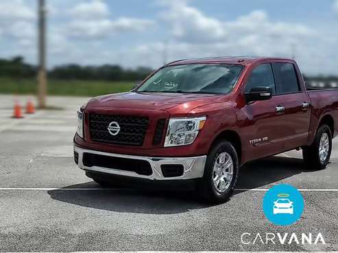 2019 Nissan Titan Crew Cab SV Pickup 4D 5 1/2 ft pickup Red -... for sale in Fort Myers, FL