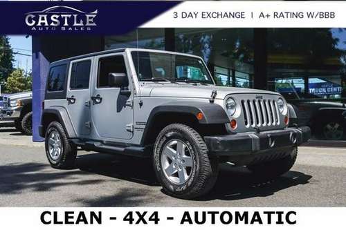 2012 Jeep Wrangler Unlimited 4x4 4WD SUV Sport Convertible - cars & for sale in Lynnwood, OR