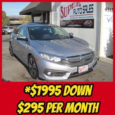 *$1995 Down & *$295 Per Month on this 2017 HONDA CIVIC EX-T! - cars... for sale in Modesto, CA