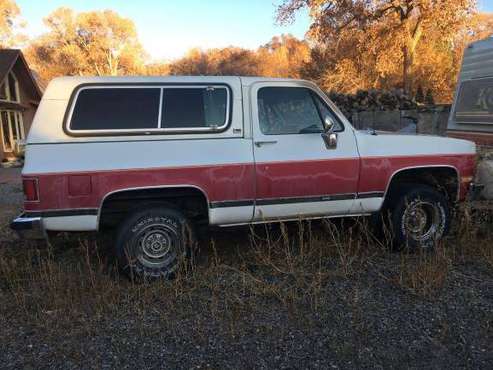 1989 GMC Jimmy Chevy Classic Blazer K5 Red and White - cars & trucks... for sale in MONTROSE, CO