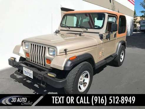 1995 Jeep Wrangler Sahara 2dr 4WD SUV CALL OR TEXT FOR A PRE APPROVED! for sale in Rocklin, CA