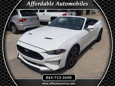 2020 Ford Mustang EcoBoost Premium Convertible - cars & trucks - by... for sale in Myrtle Beach, SC