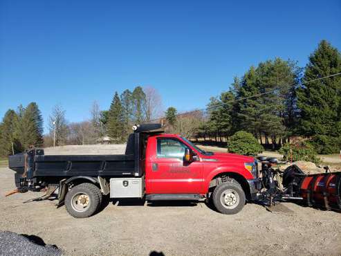 2016 Ford F350 Dump Truck with Plow and Spreader - cars & trucks -... for sale in Coudersport, NY