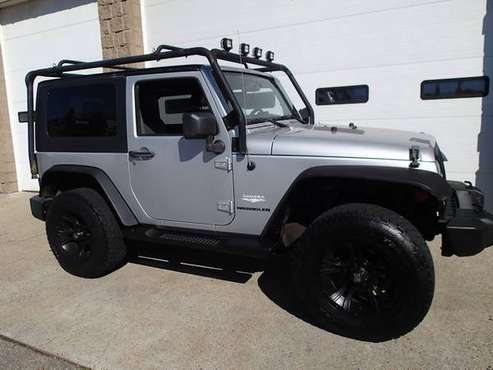 2010 Jeep Wrangler 6 cyl, 6-spd, Silver with black hardtop, SHARP! -... for sale in Chicopee, MA