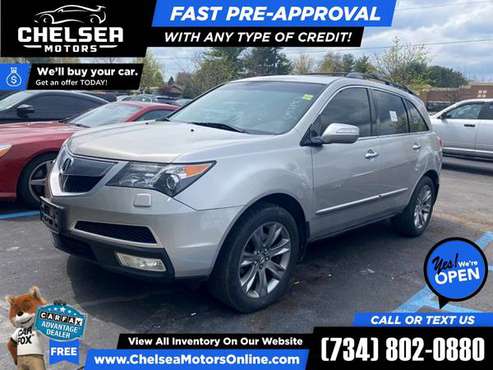 249/mo - 2012 Acura MDX 3 7L 3 7 L 3 7-L Advance Package SHAWD AWD for sale in Chelsea, MI