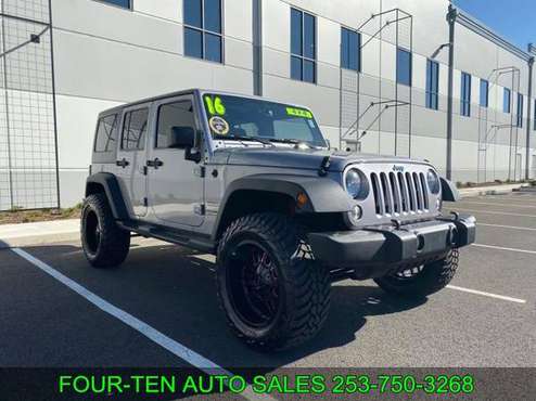 2016 JEEP WRANGLER UNLIMITED 4WD SUV SPORT 4X4 TRUCK *LIFTED, CUSTOM* for sale in Buckley, WA