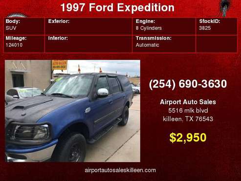1997 Ford Expedition 119" XLT 4WD Must Drive! for sale in Killeen, TX