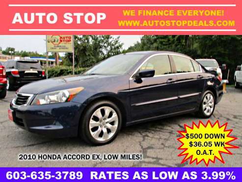 2010 HONDA ACCORD EX, LOW MILES-WE FINANCE! - cars & trucks - by... for sale in Pelham, ME