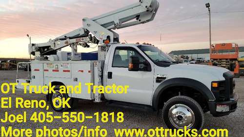 2008 Ford F-450 4wd 40ft Work Bucket 3200lb Crane Truck 9ft Utility for sale in El Paso, TX
