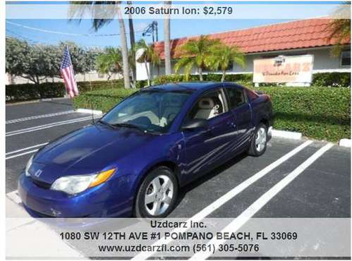2006 Saturn Ion coupe,5spd for sale in Pompano Beach, FL