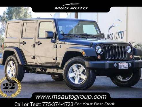 2017 Jeep Wrangler Unlimited Sport suv Black Clearcoat - cars & for sale in Sacramento, NV