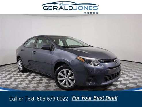 2016 Toyota Corolla L Monthly Payment of - cars & trucks - by dealer... for sale in Martinez, SC