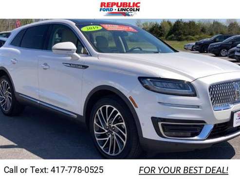 2019 Lincoln Nautilus Reserve suv White - - by dealer for sale in Republic, MO