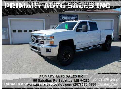 2015 CHEVY SILVERADO 2500 LTZ LIFTED - - by dealer for sale in Sabattus, ME