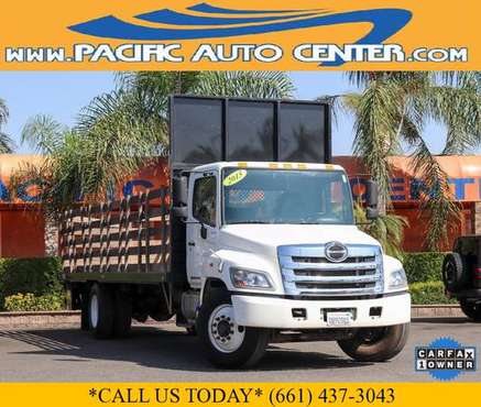 2015 Hino 268 Diesel Utility Work 26 Ft Flat Stake Bed Truck 27217 for sale in Fontana, CA