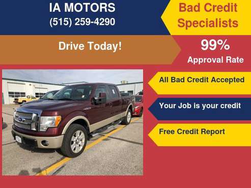2009 FORD F-150 XL CREW *FR $499 DOWN GUARANTEED FINANCE 4WD... for sale in Des Moines, IA