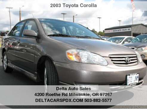 2003 Toyota Corolla S Automatic 103KMiles Sun Roof New Tires for sale in Milwaukie, OR