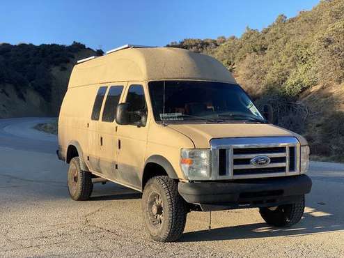 Ford E350 High Top Lifted Camper Van - Solar/Fridge/Wood Panels for sale in Salt Lake City, UT