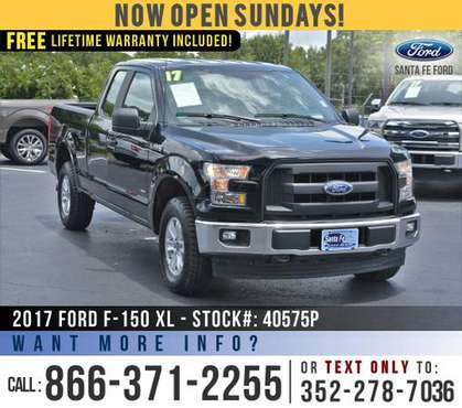 ‘17 Ford F150 XL 4WD *** Keyless Entry, Bluetooth, SYNC *** - cars &... for sale in Alachua, FL