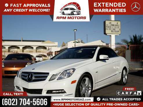 2012 Mercedes-Benz E350 E 350 E-350 Convertible FOR ONLY 251/mo! for sale in Phoenix, AZ