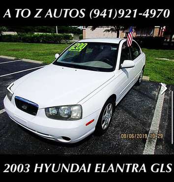 ***$800 DOWN*** 2003 HYUNDAI ELANTRA GLS - GREAT ON GAS for sale in Sarasota, FL
