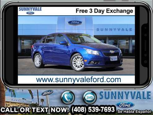 2012 Chevrolet Chevy Cruze Eco - cars & trucks - by dealer - vehicle... for sale in Sunnyvale, CA