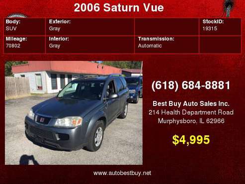 2006 Saturn Vue Base 4dr SUV w/Automatic Call for Steve or Dean for sale in Murphysboro, IL