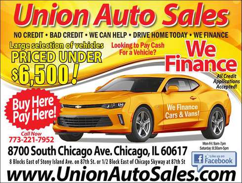 Union Auto Sales Chicago We Finance Buy Here Pay Here Cars & Vans -... for sale in Chicago, IL