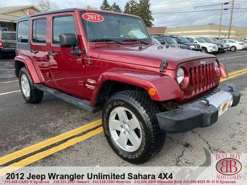 2012 JEEP WRANGLER UNLIMITED SAHARA 4X4! TOUCH SCREEN! NAVI! REMOTE... for sale in N SYRACUSE, NY
