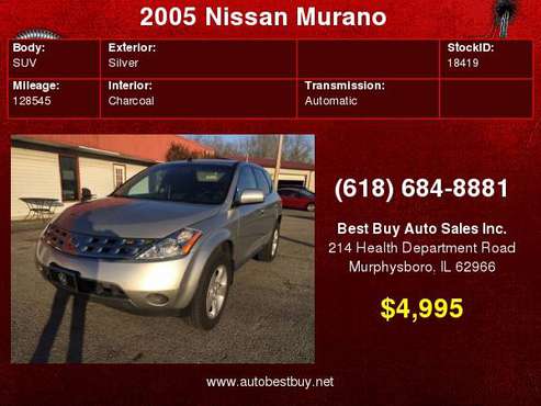 2005 Nissan Murano S AWD 4dr SUV Call for Steve or Dean for sale in Murphysboro, IL
