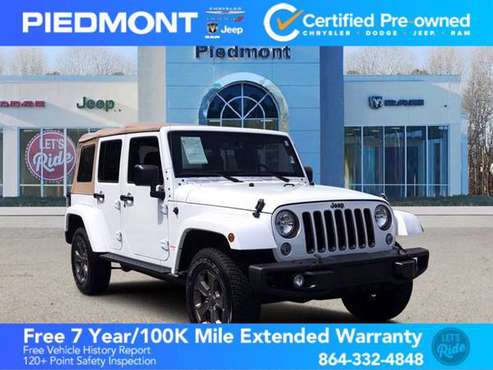2018 Jeep Wrangler JK Unlimited Bright White Clearcoat - cars & for sale in Anderson, SC