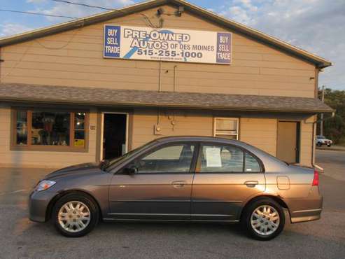 2004 Honda Civic Sedan - Automatic/Cruise/1 Owner/Low Miles - 117K! for sale in Des Moines, IA